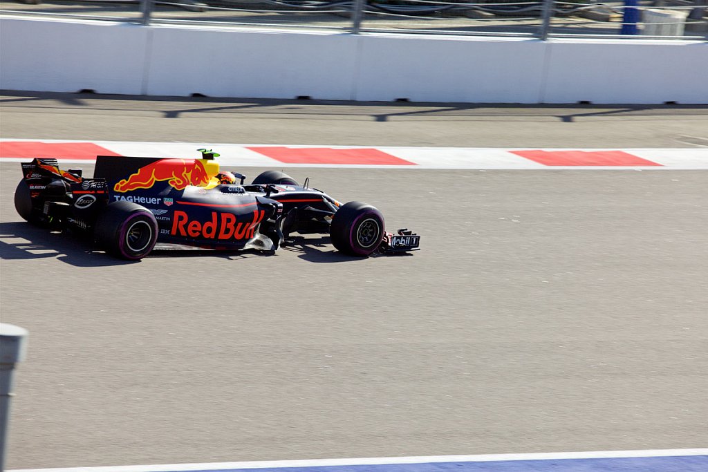 Max Verstappen of Red Bull Racing. Formula One. Sochi Russia.