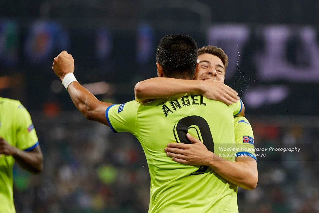 Angel Rodriguez of Getafe CF celebrates his goal