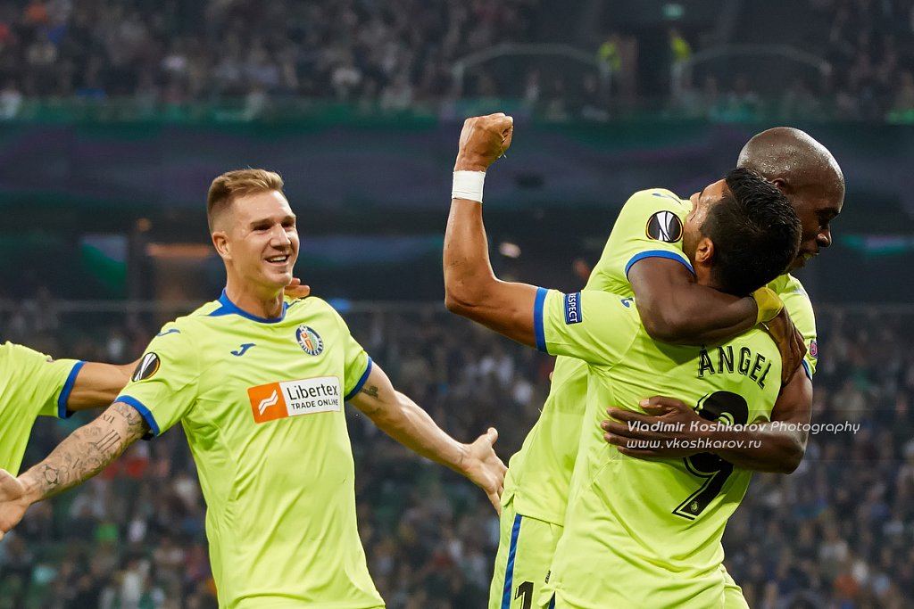 Angel Rodriguez of Getafe CF celebrates his goal